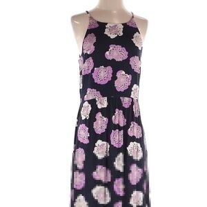 Purple floral Loft halter style maxi dress